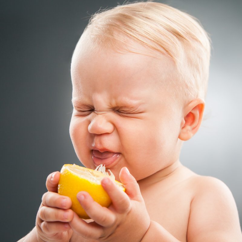 Baby with Lemon